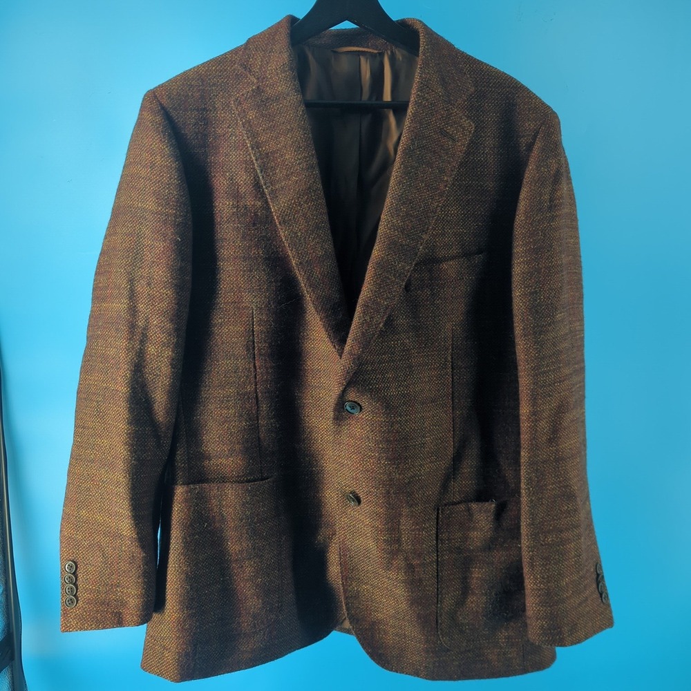 Ibiza Campino Blazer Mens 44R Drago Welsh Wool Alpaca Sport Coat Italy Fabric